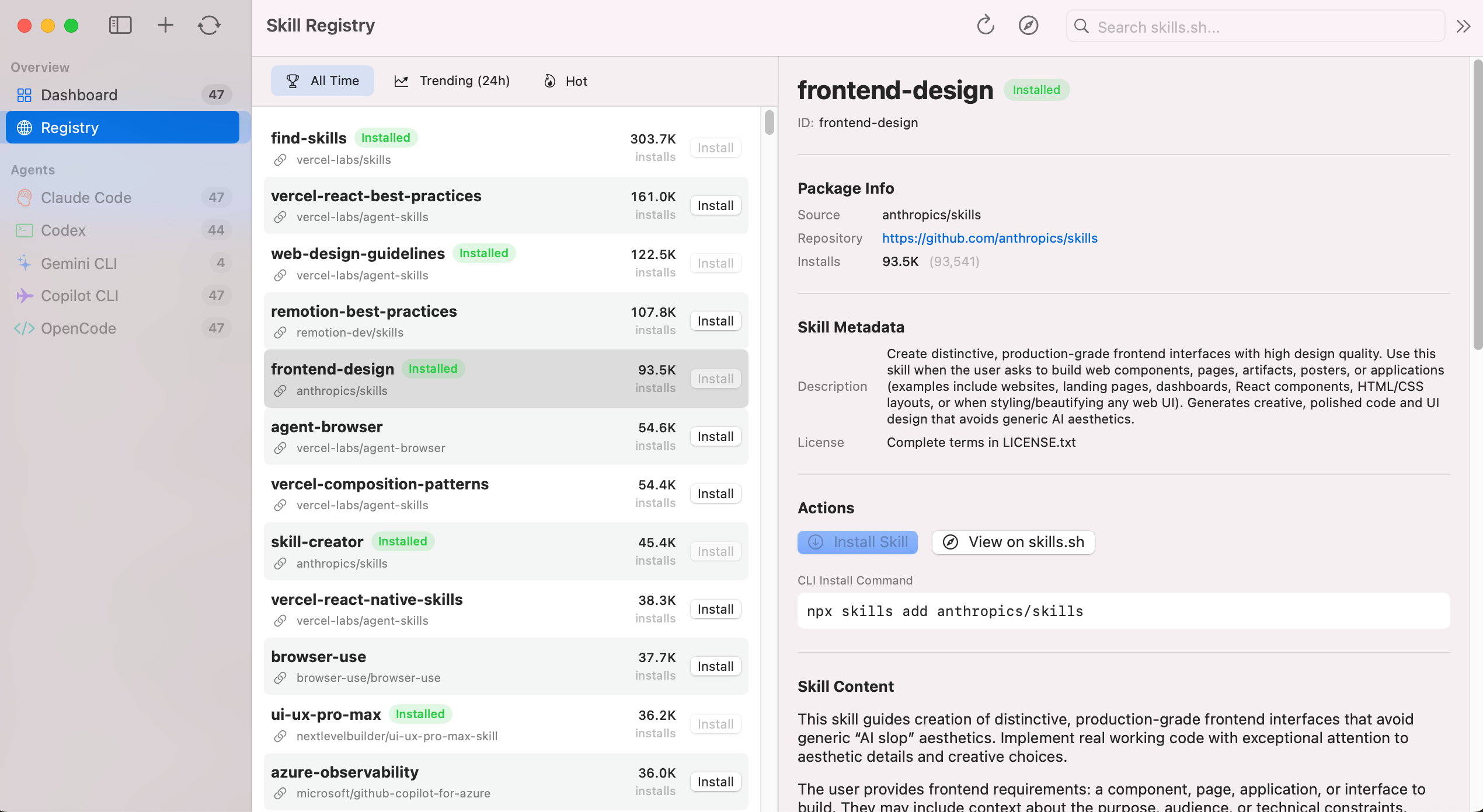 Dashboard Registry