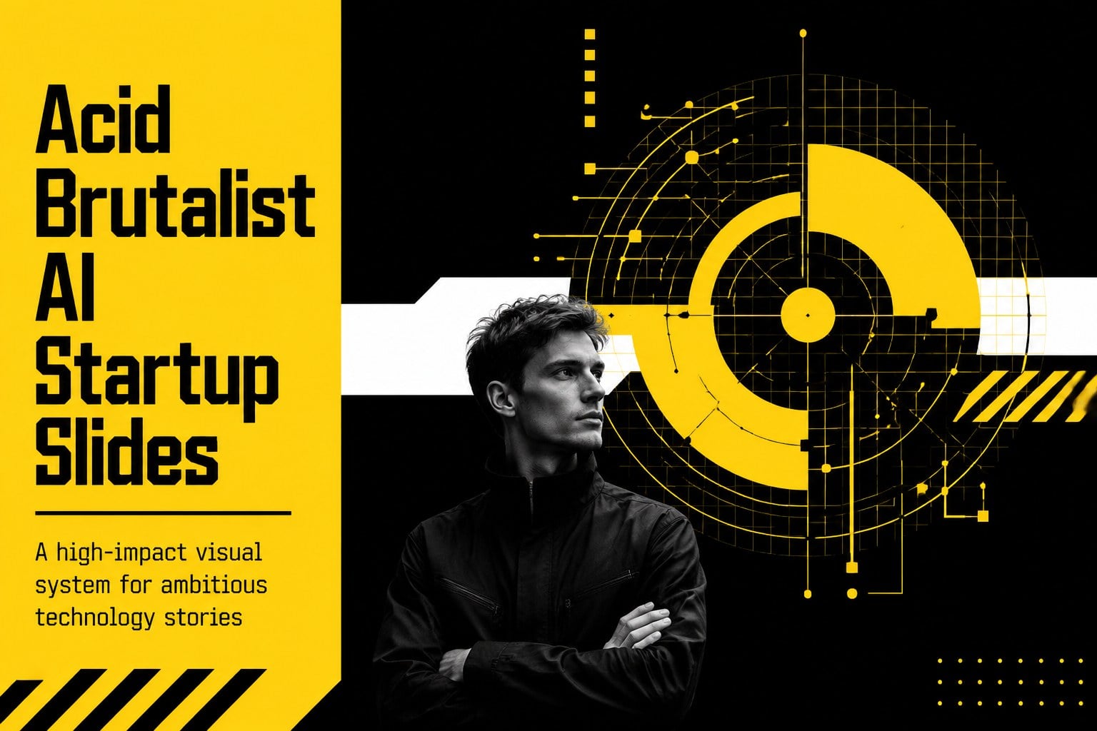 Acid Brutalist AI Startup Slides