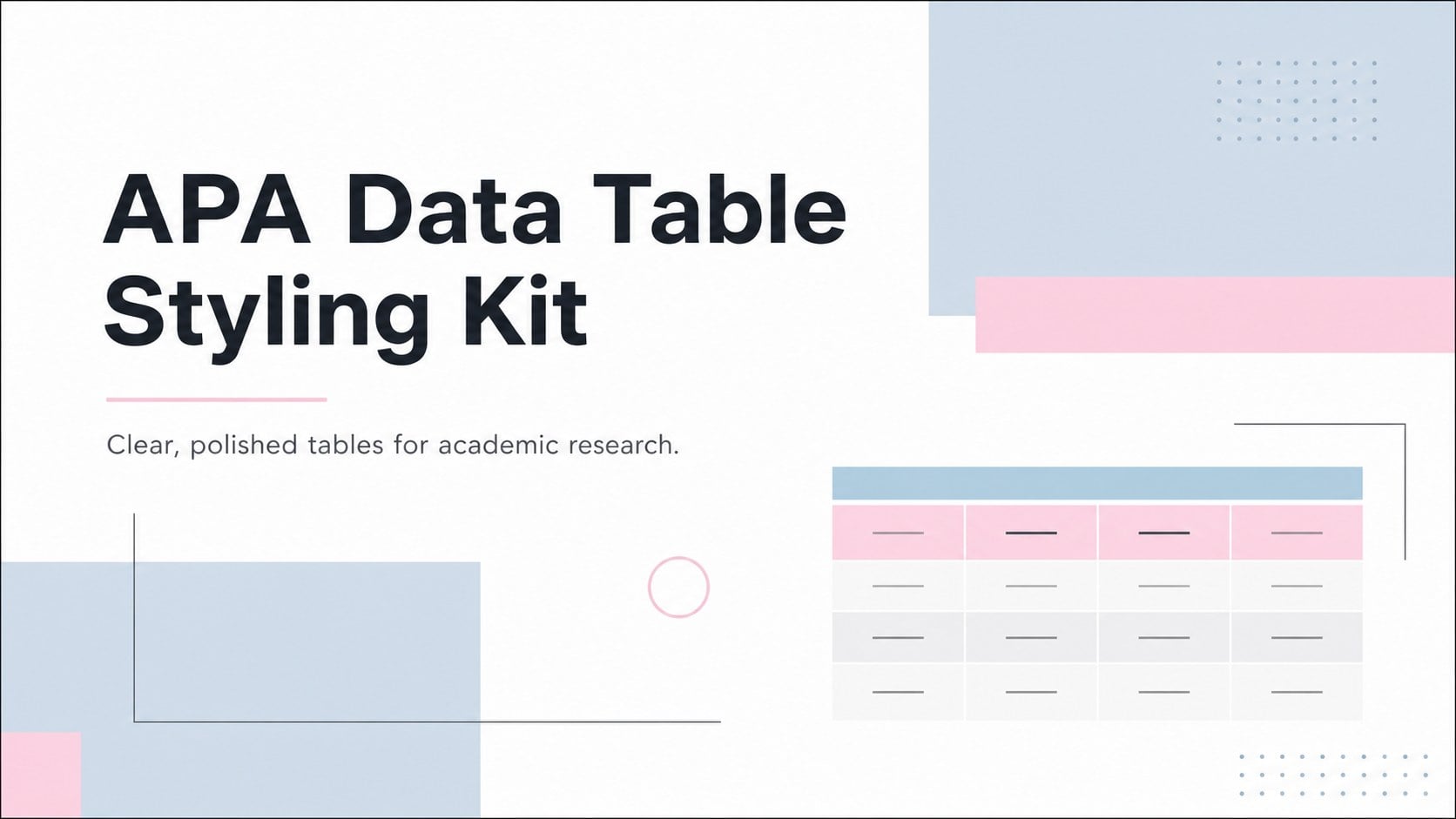 APA Data Table Styling Kit