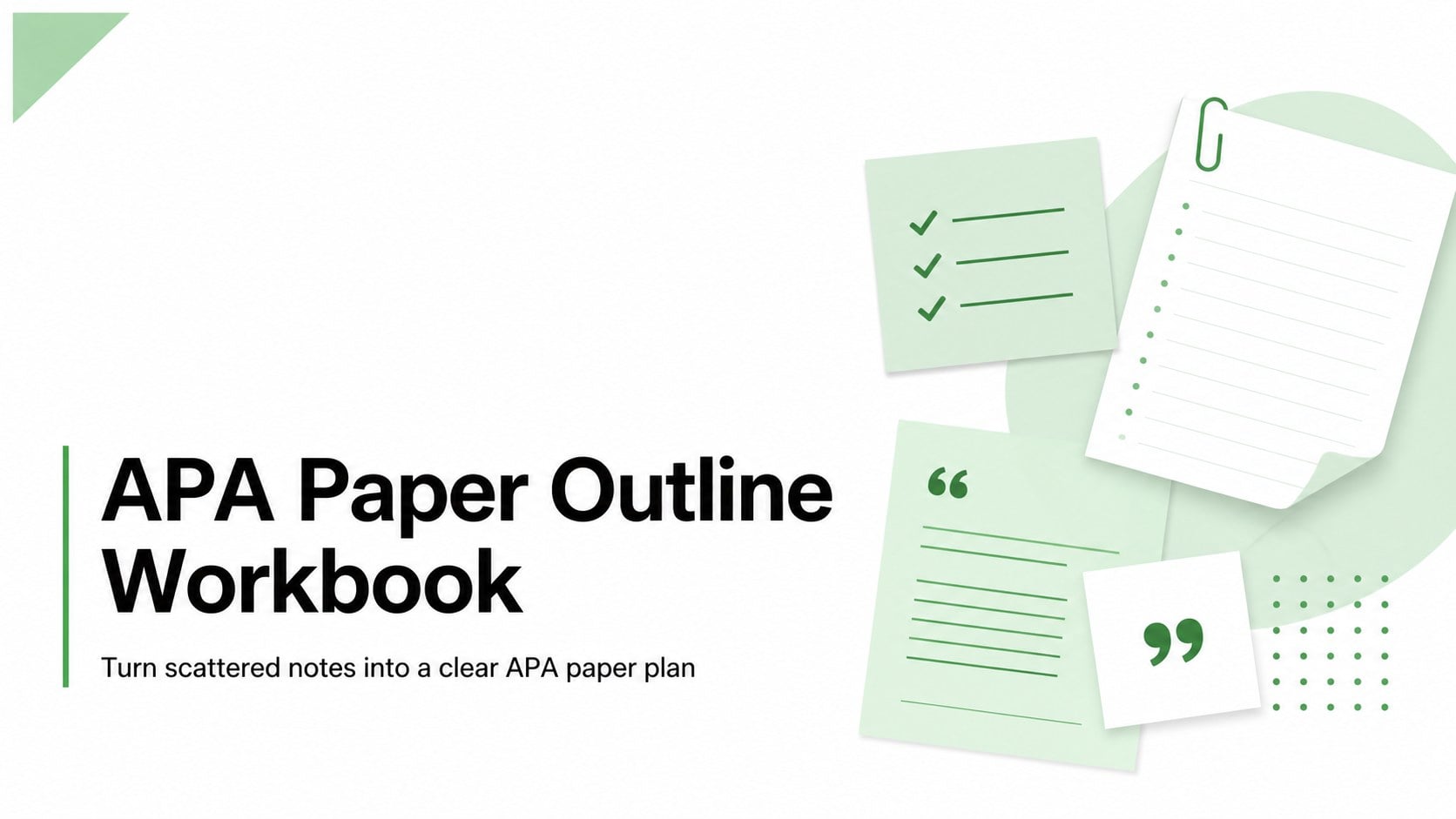 APA Paper Outline Workbook
