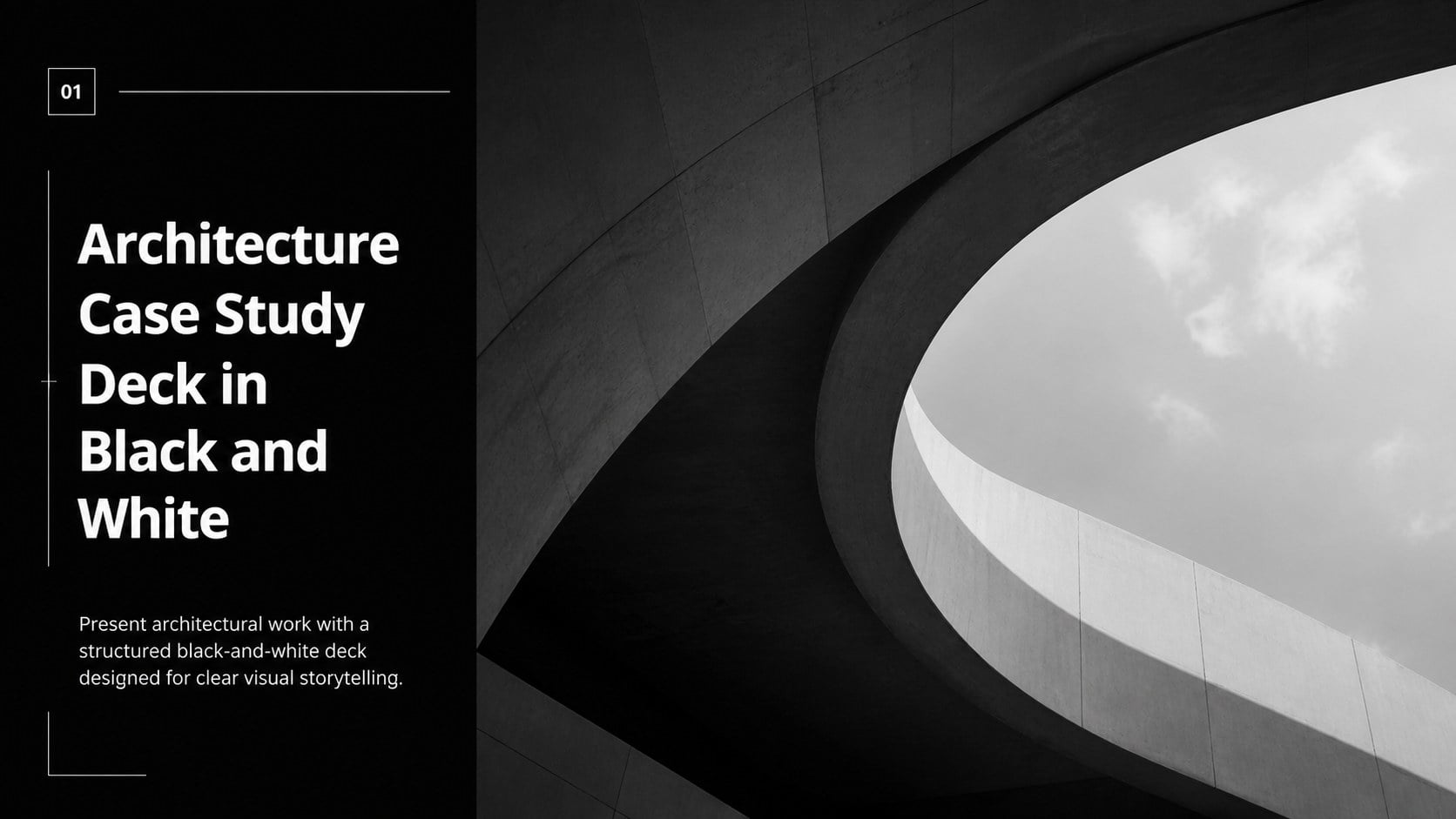 Architecture Case Study Deck in Black and White