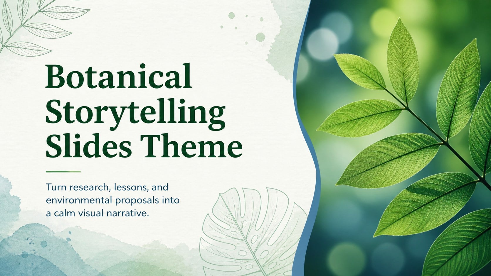 Botanical Storytelling Slides Theme