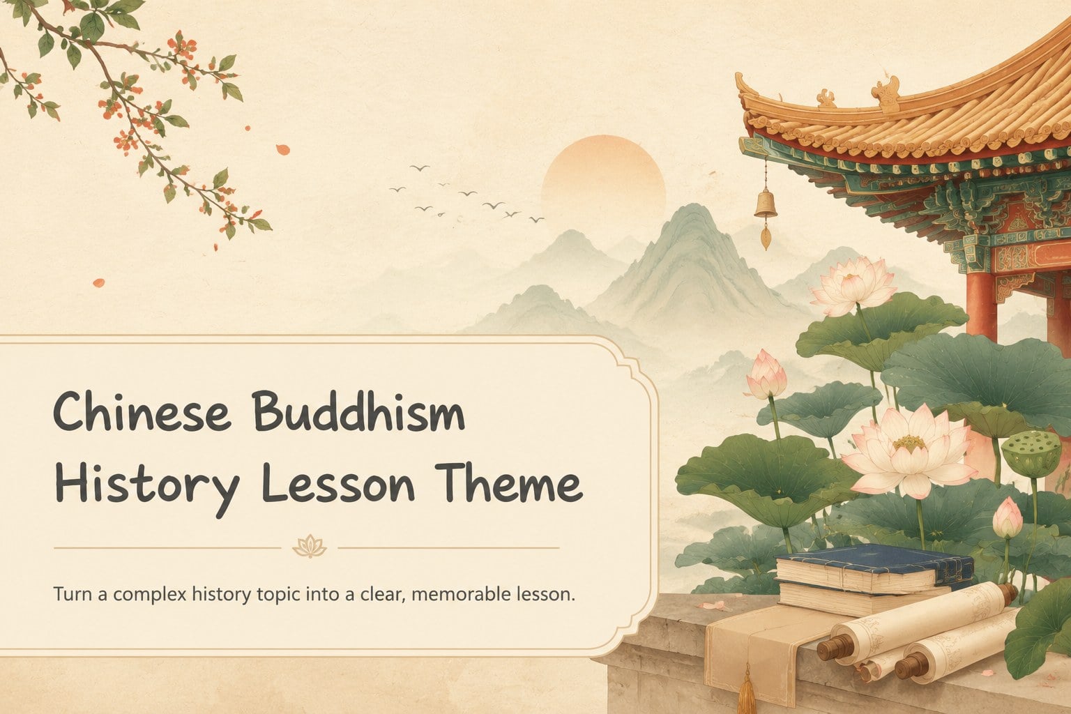 Chinese Buddhism History Lesson Theme