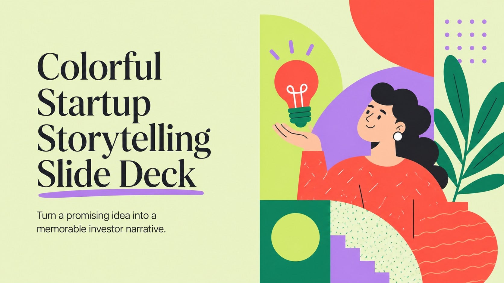Colorful Startup Storytelling Slide Deck