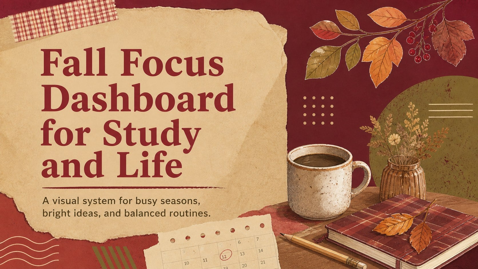 Fall Focus Dashboard for Study and Life
