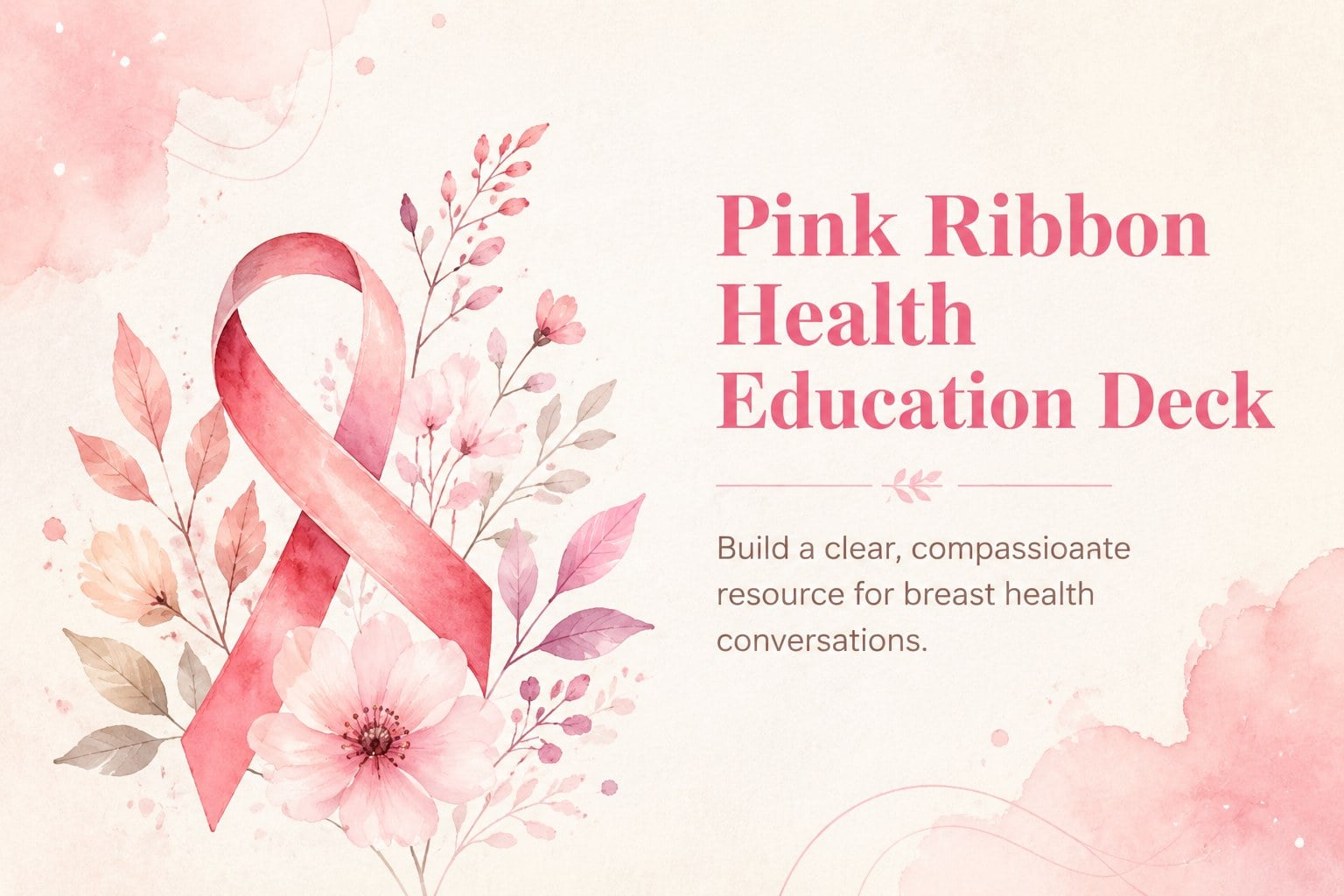 Pink Ribbon Health Education Deck