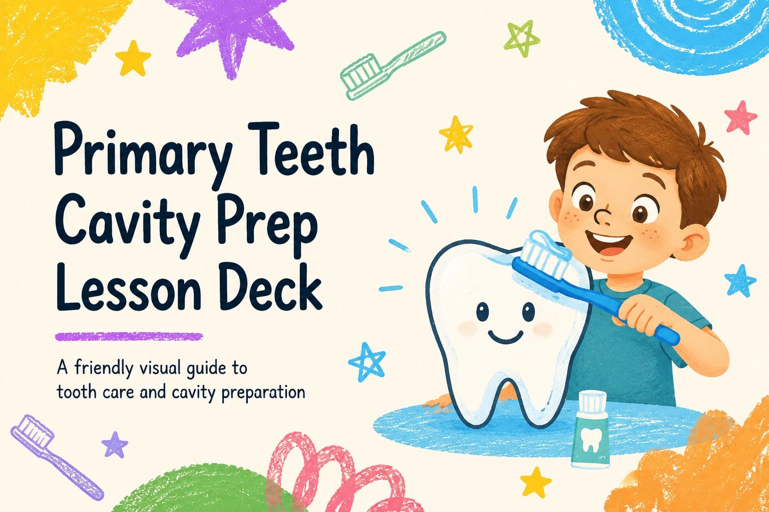 Primary Teeth Cavity Prep Lesson Deck