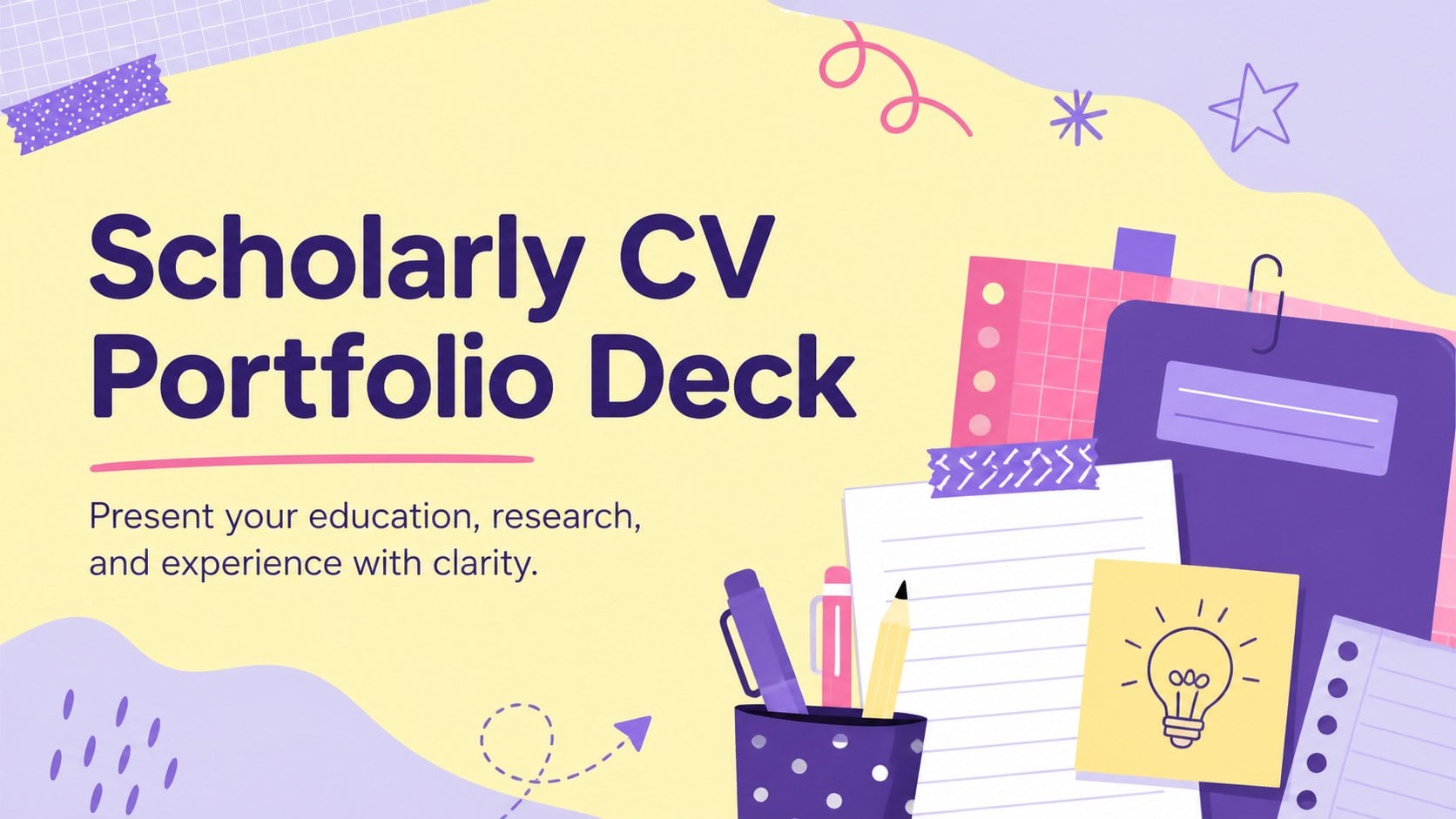 Scholarly CV Portfolio Deck
