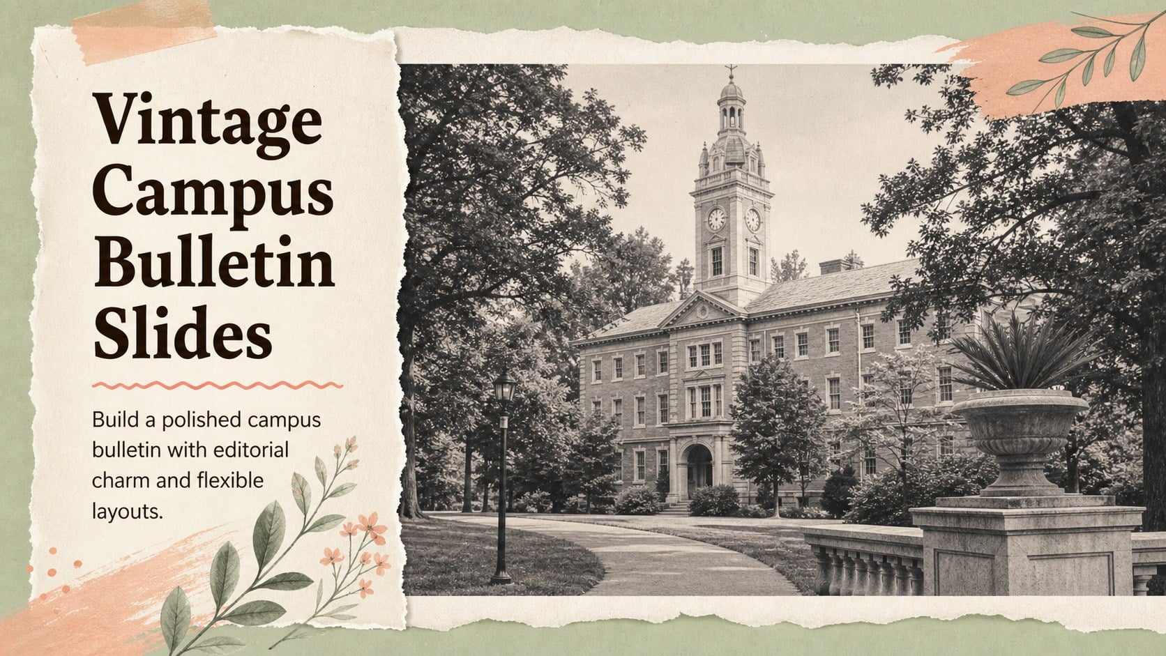Vintage Campus Bulletin Slides