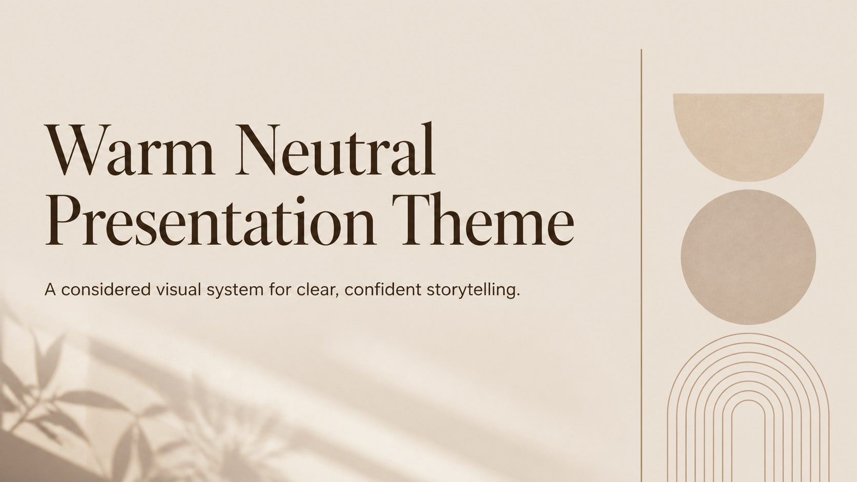 Warm Neutral Presentation Theme