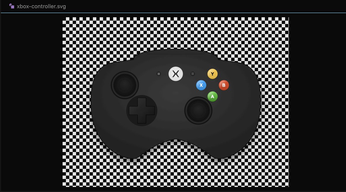 Single-file SVG of an Xbox controller - Image 1