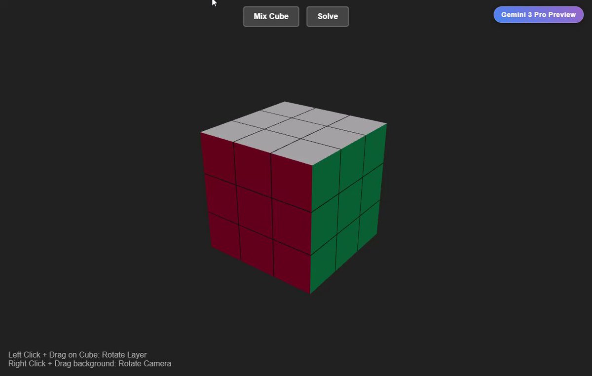 3D Rubik’s cube web app with mix and solve controls - Image 1