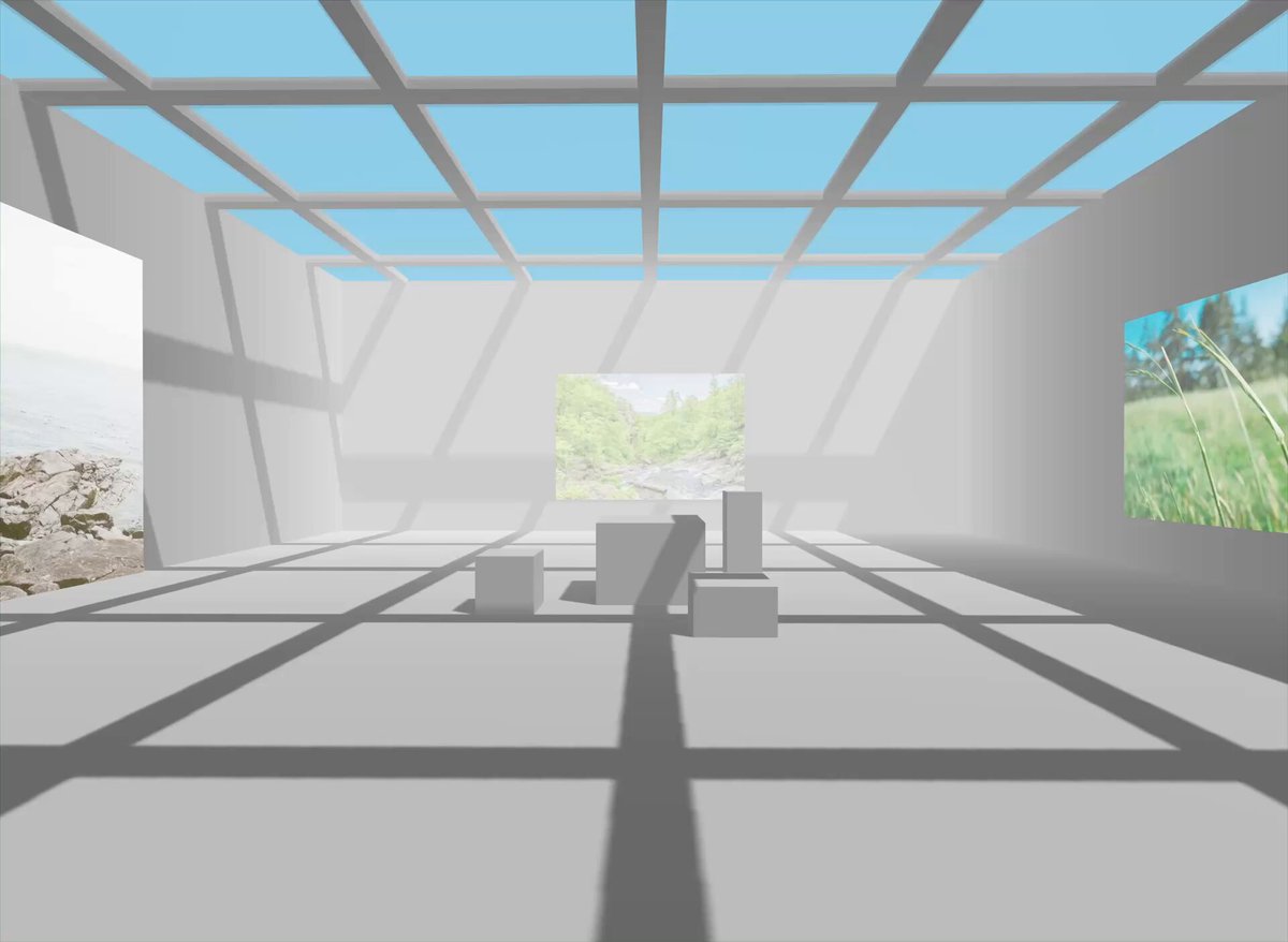 Three.js museum walkthrough scene - Image 1