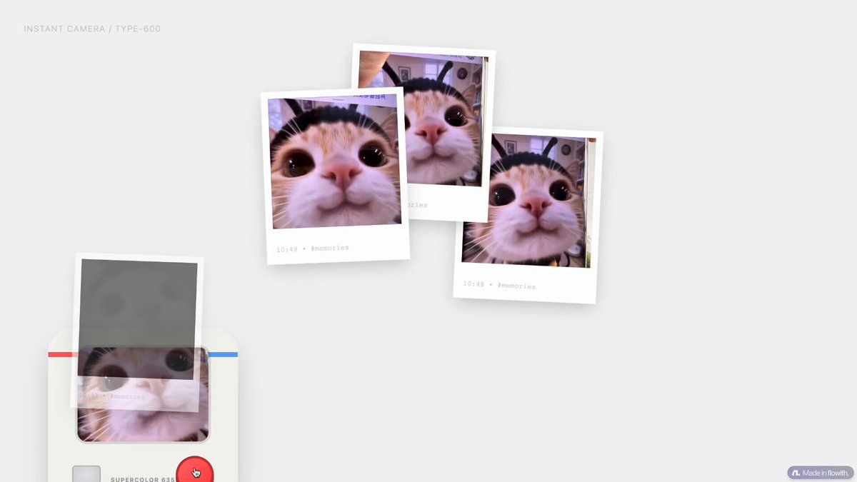 Retro Polaroid camera website with photo wall - Image 1