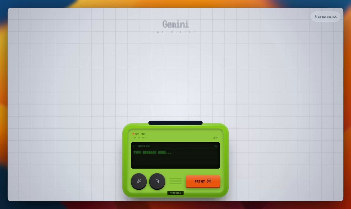Retro Motorola Fix Beeper typewriter web app - Image 1