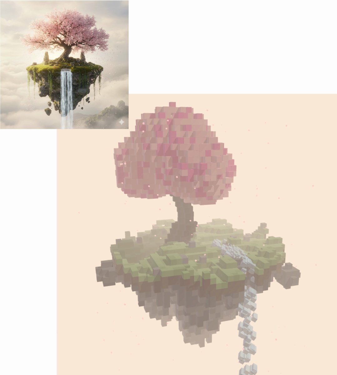Voxel art threejs scene generation prompt from image - Image 1