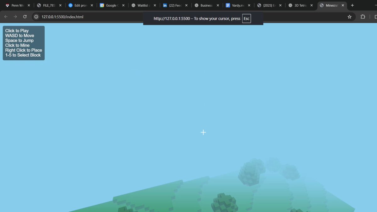 Three.js survival-mode replica of Minecraft - Image 1