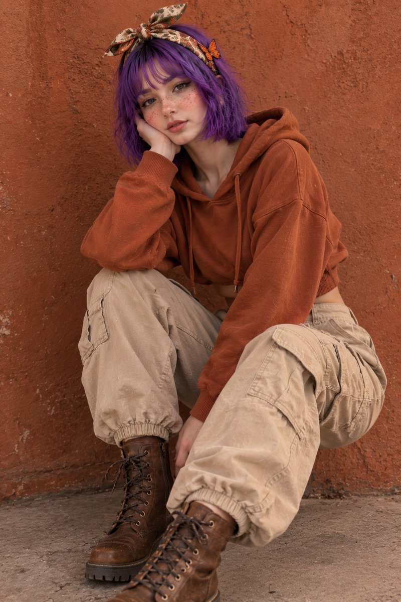 Profile / Avatar - GPT Image 2 Purple Hair Fashion Portrait Prompt - Image 1