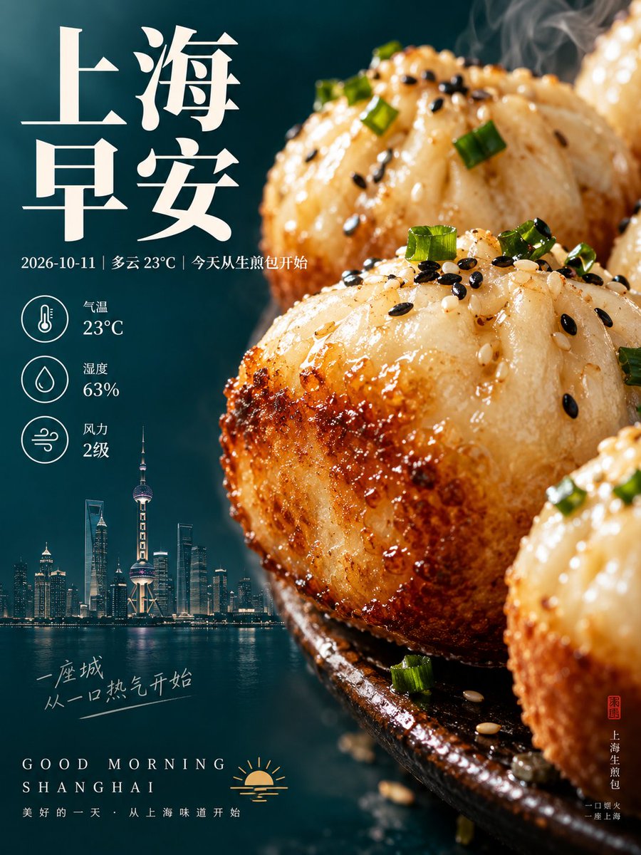Social Media Post - Shanghai Good Morning Food Poster - Image 1