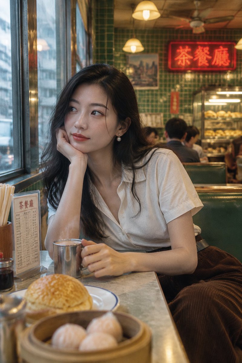 Profile / Avatar - Retro Hong Kong Cha Chaan Teng Portrait Prompt - Image 1