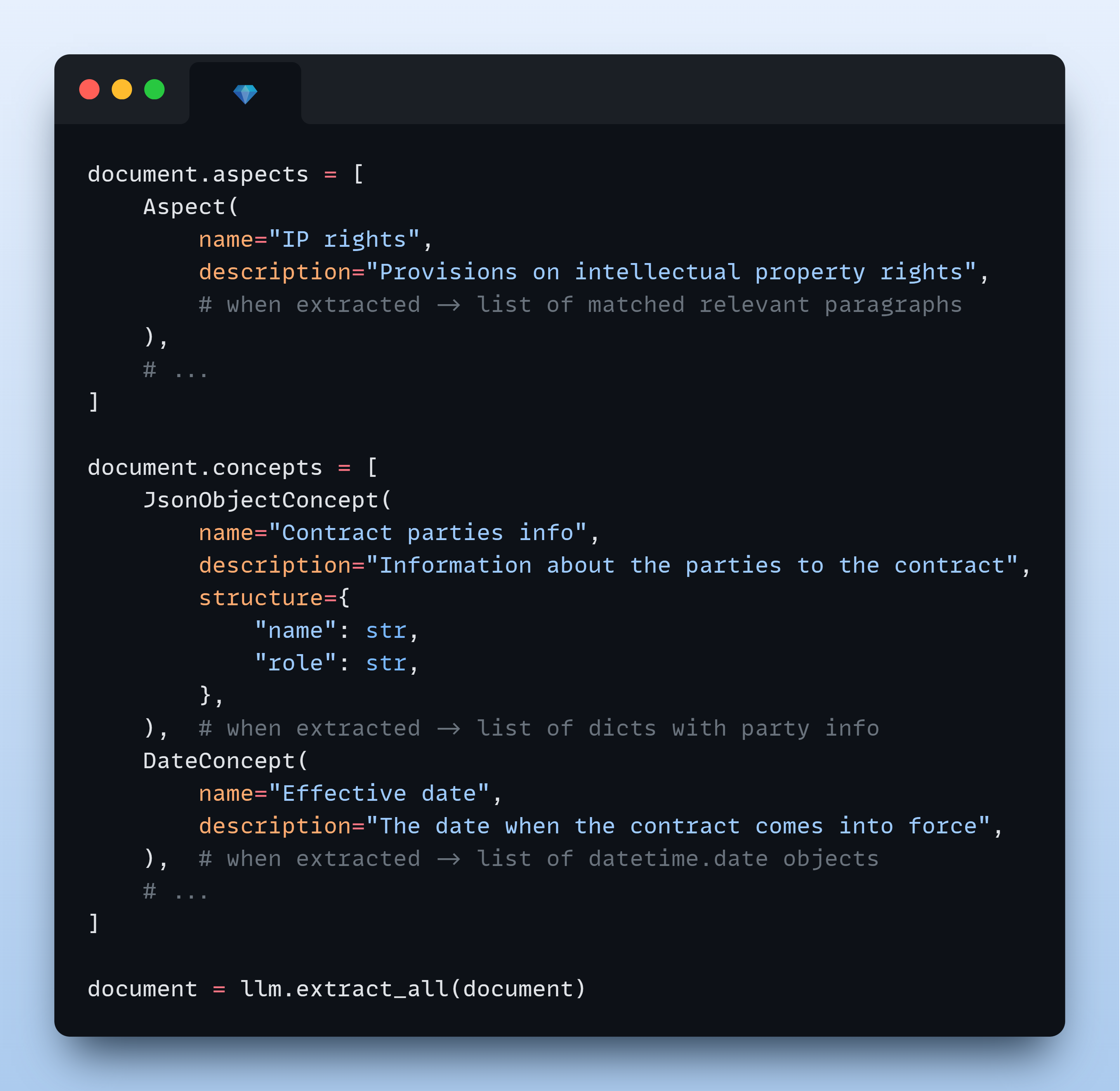 ContextGem extraction example