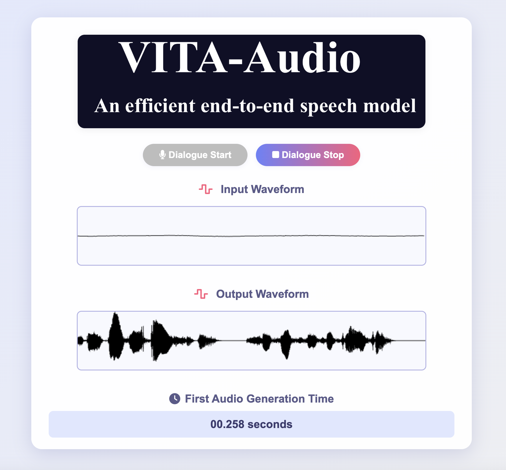 first audio generate time
