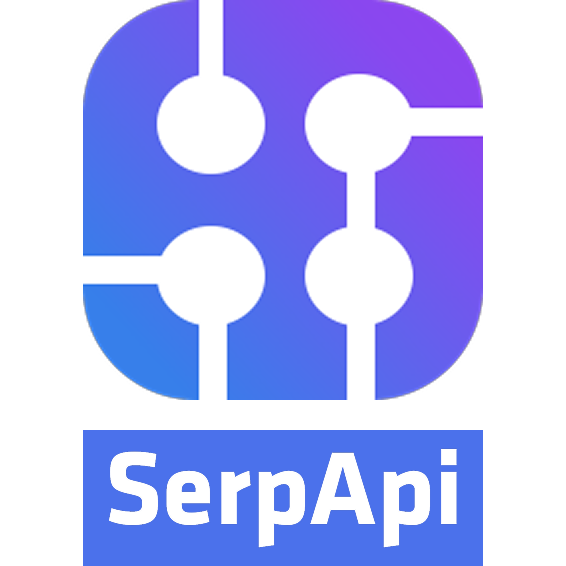 SerpApi logo: Purple rounded square with 4 connected white holes