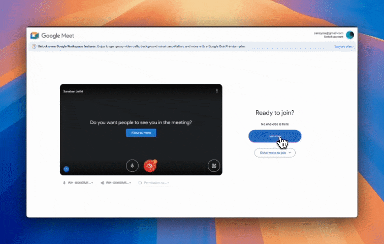 Real-time meeting suggestions