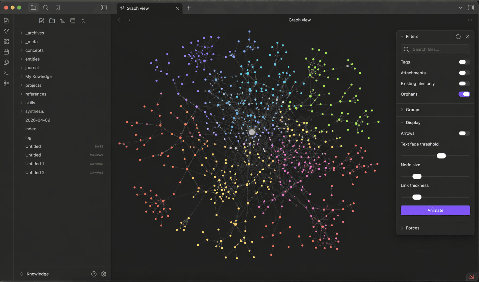 obsidian-wiki graph view