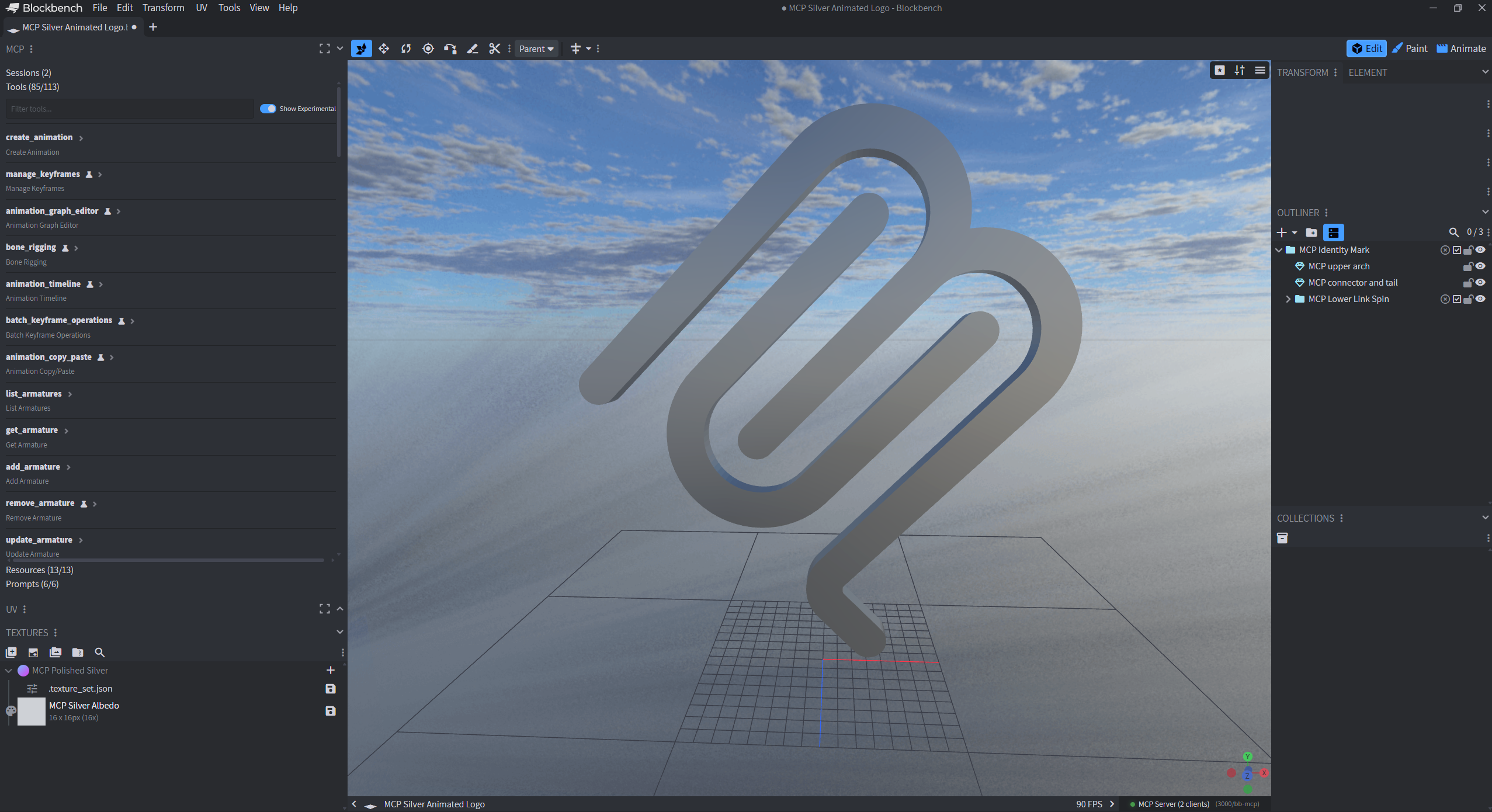Blockbench MCP Plugin screenshot