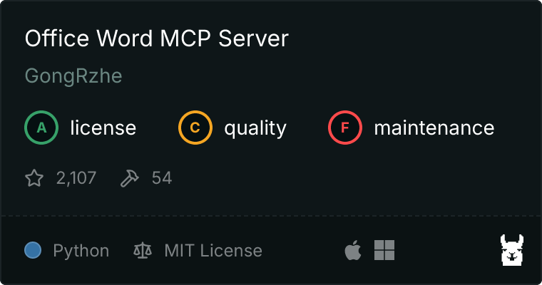 Office Word Server MCP server