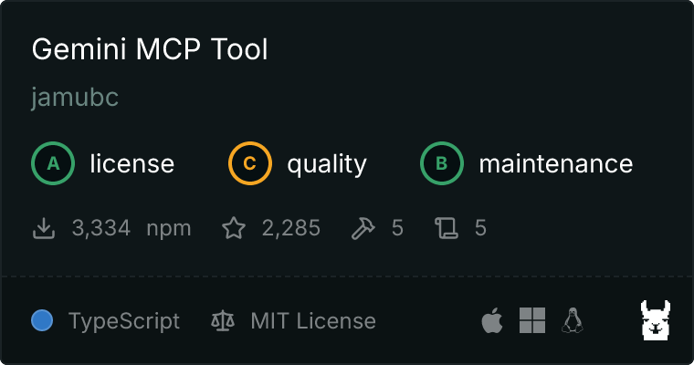 Gemini Tool MCP server