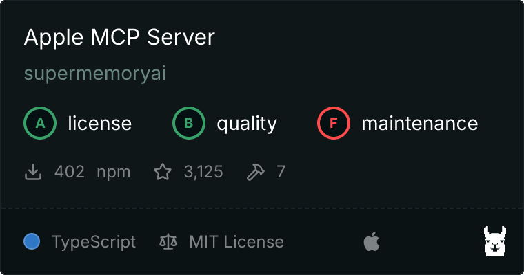 Apple Server MCP server
