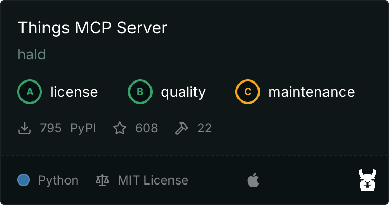 Things Server MCP server