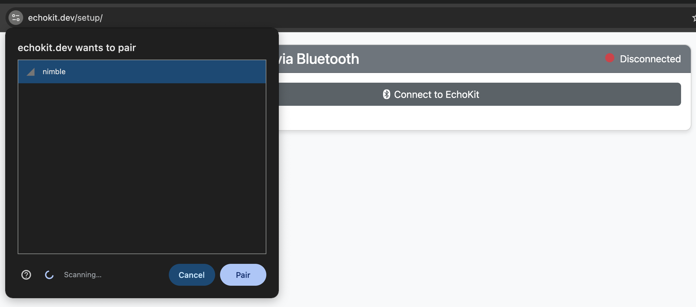 Bluetooth connection