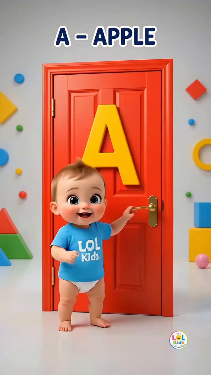 Toddler Opens Doors to Learn Letters and Words