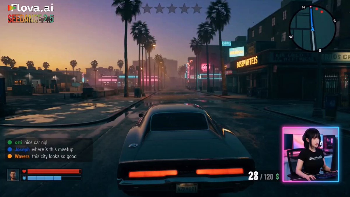 Gameplay capture with HUD and stream overlay
