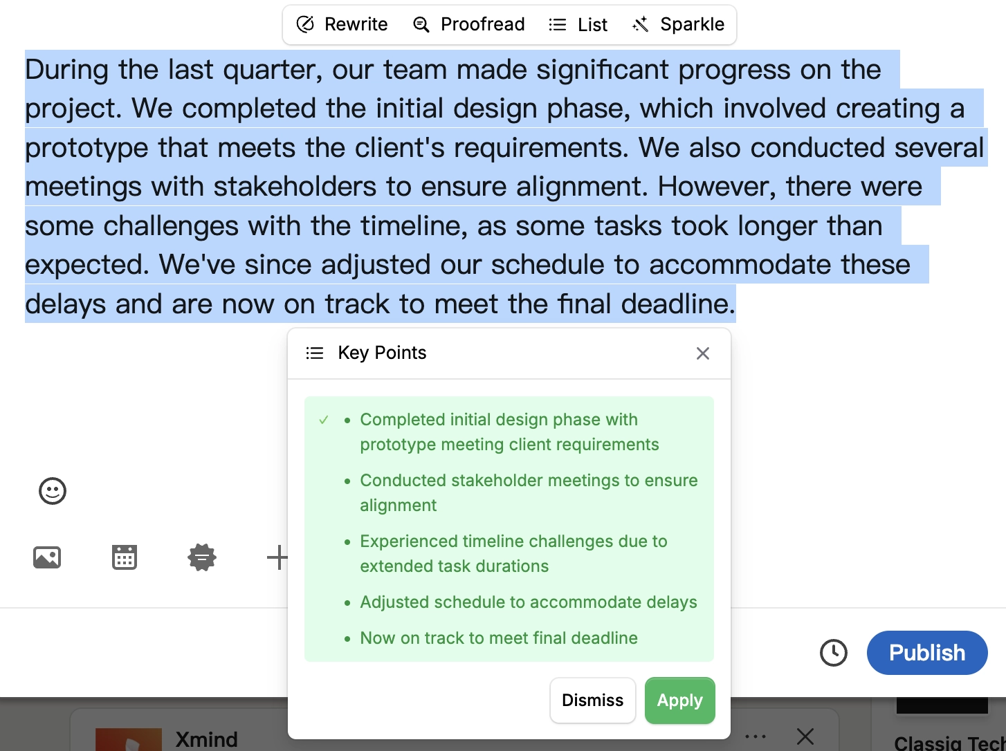 Writing Tools Enhancement