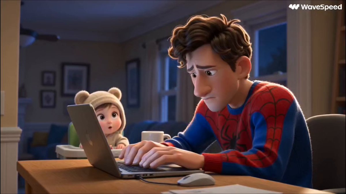 Spider-Man Dad Baby Heartwarming Animation