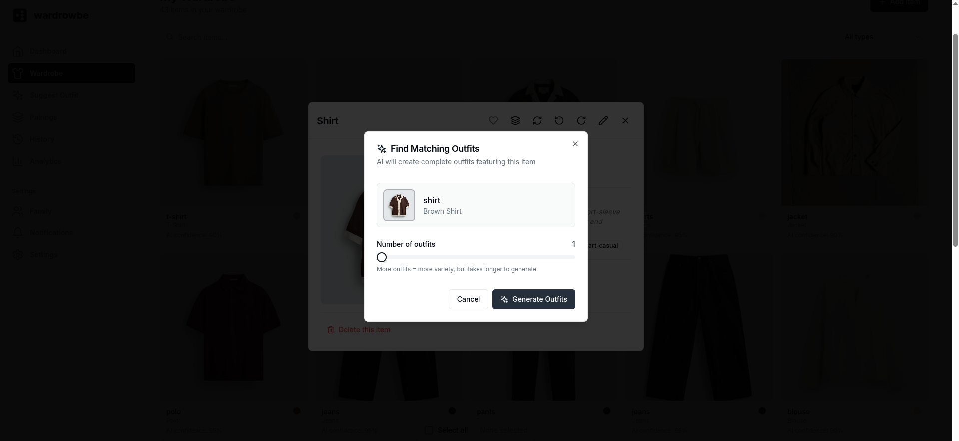 Pairing Modal