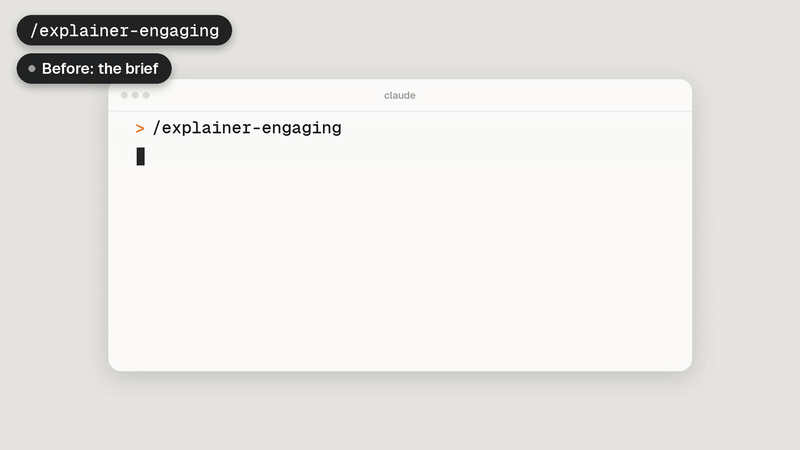 A brief turning into a one-take product story