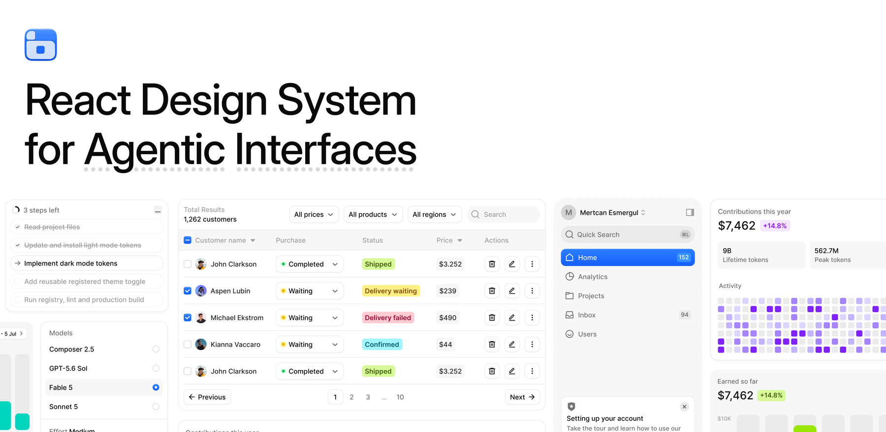 BoardUI, a React design system for agentic interfaces