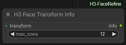 H3 Face Transform Info