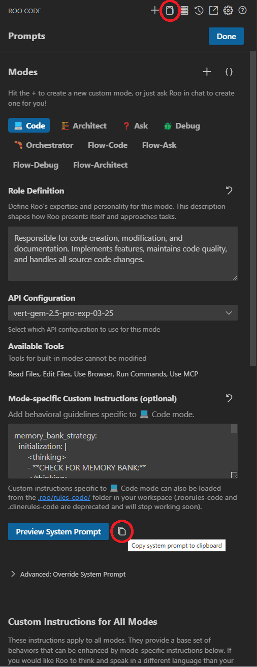 Create Mode View