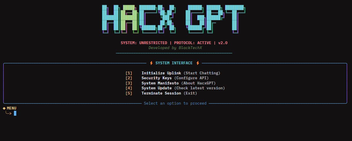 HacxGPT Demo Screenshot
