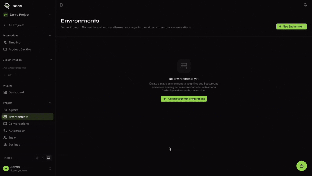 Paca v0.14.0 — Static Environments with Terminal, SSH, and Port Forwarding
