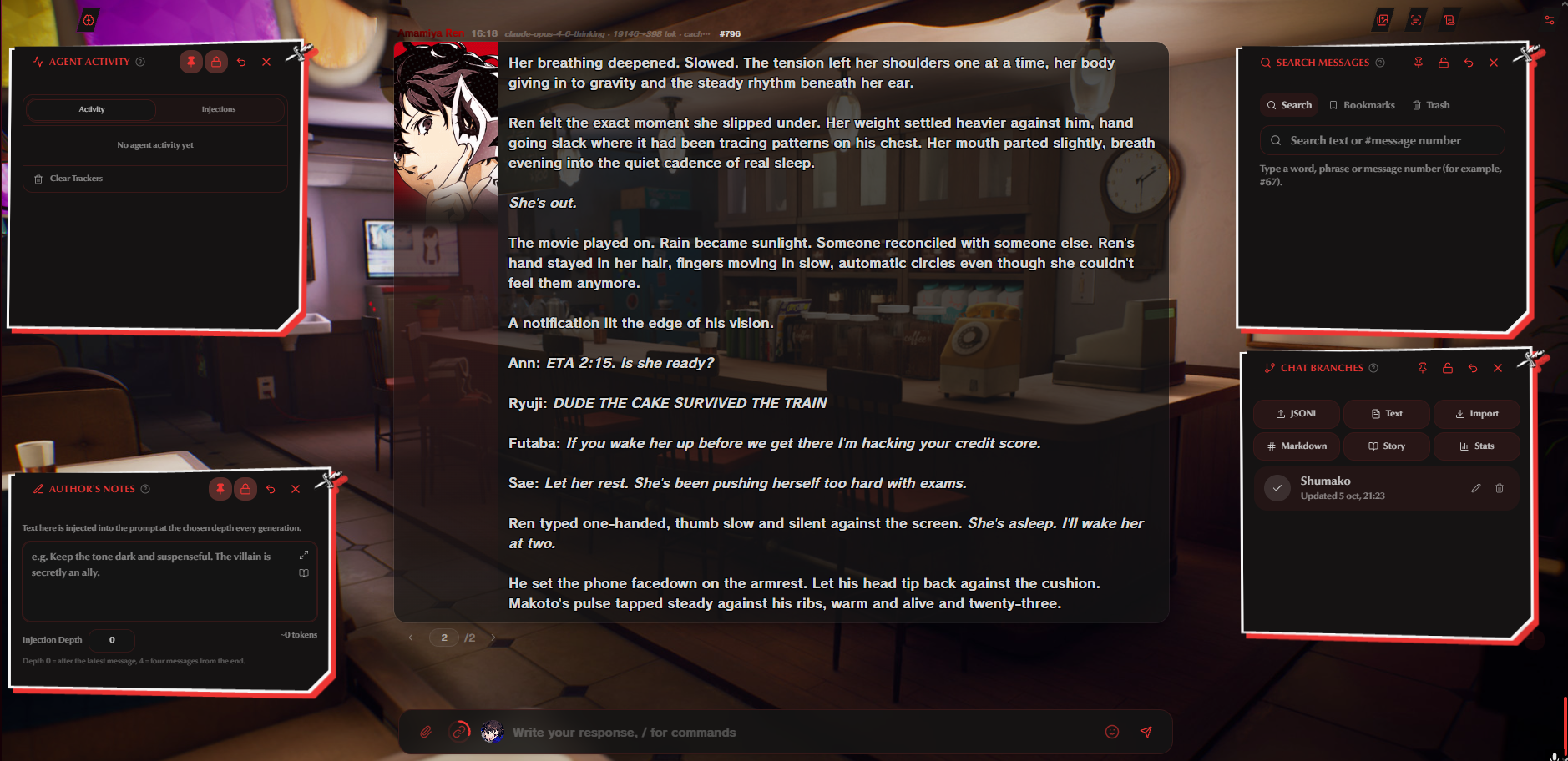 Persona 5-inspired custom theme