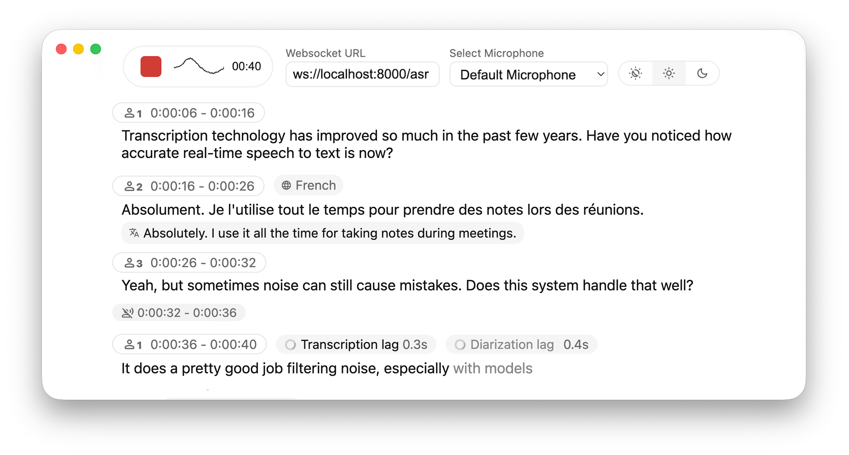 WhisperLiveKit Demo