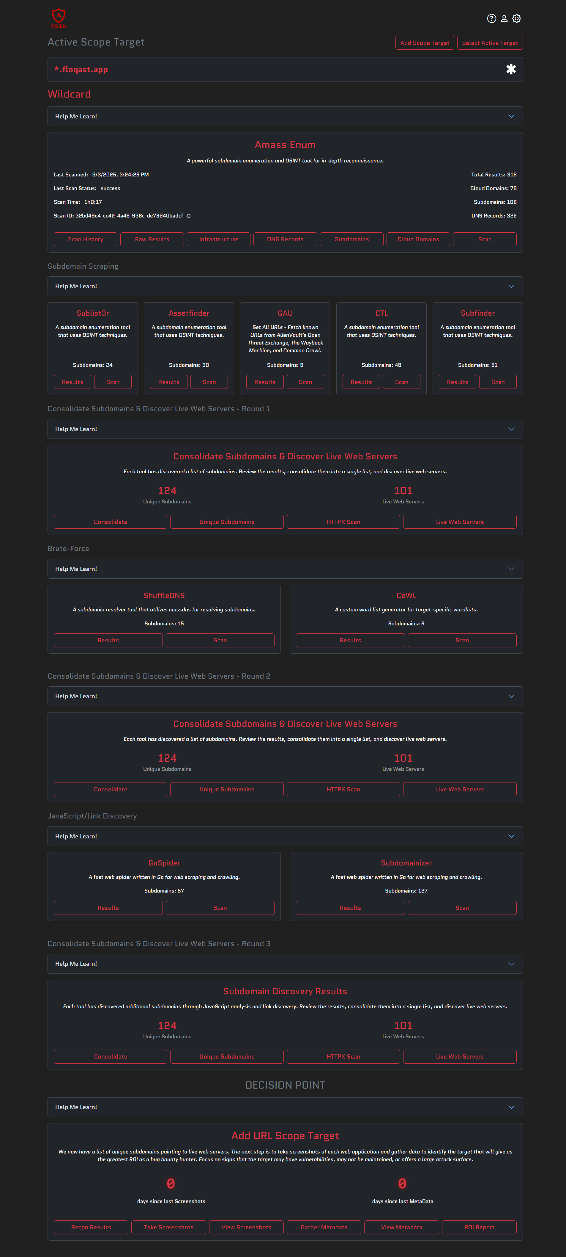 screenshot of framework