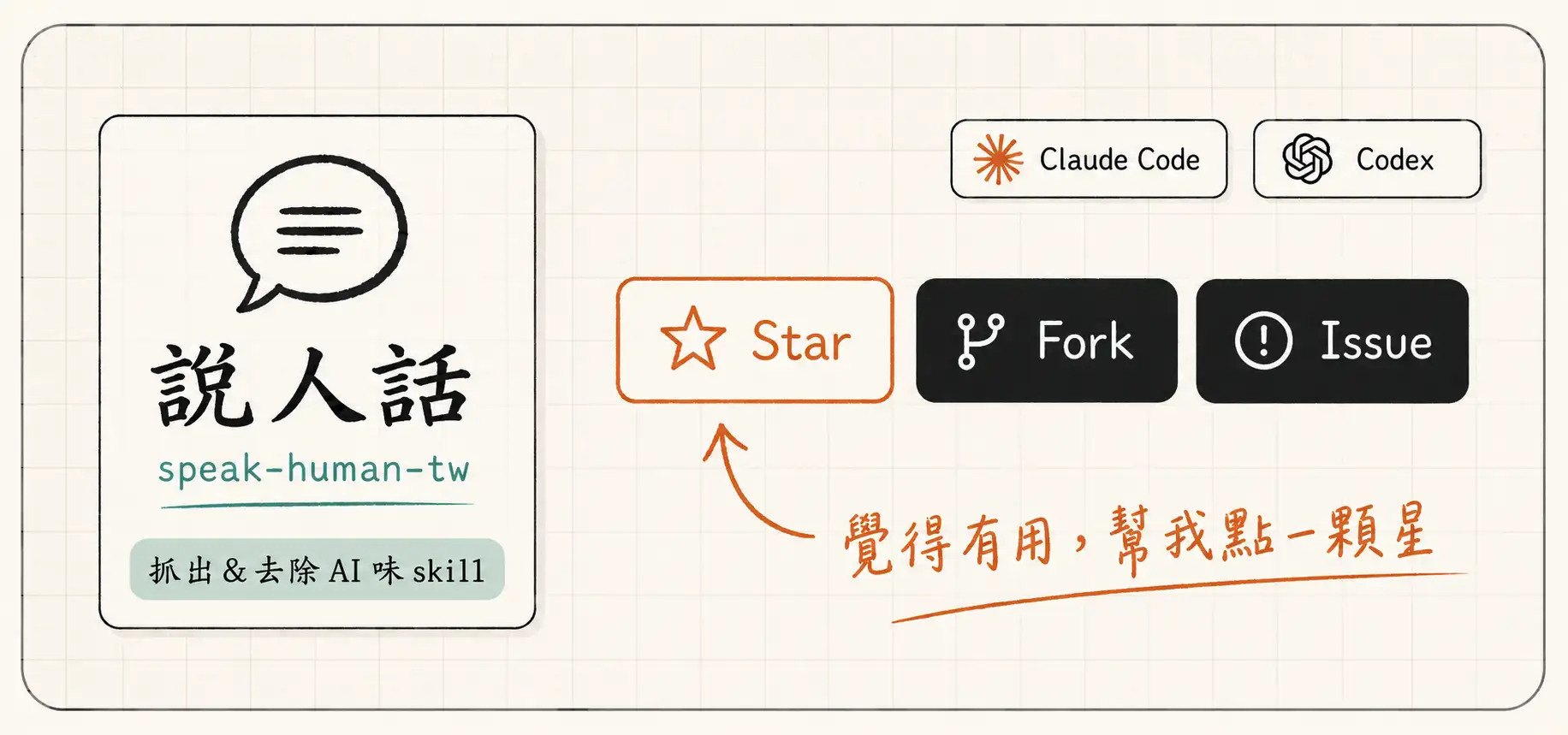 覺得說人話有用,幫我點一顆星